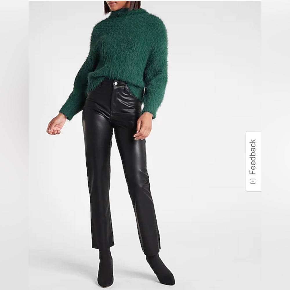 EXPRESS FUZZY CHENILLE MOCK NECK SWEATER